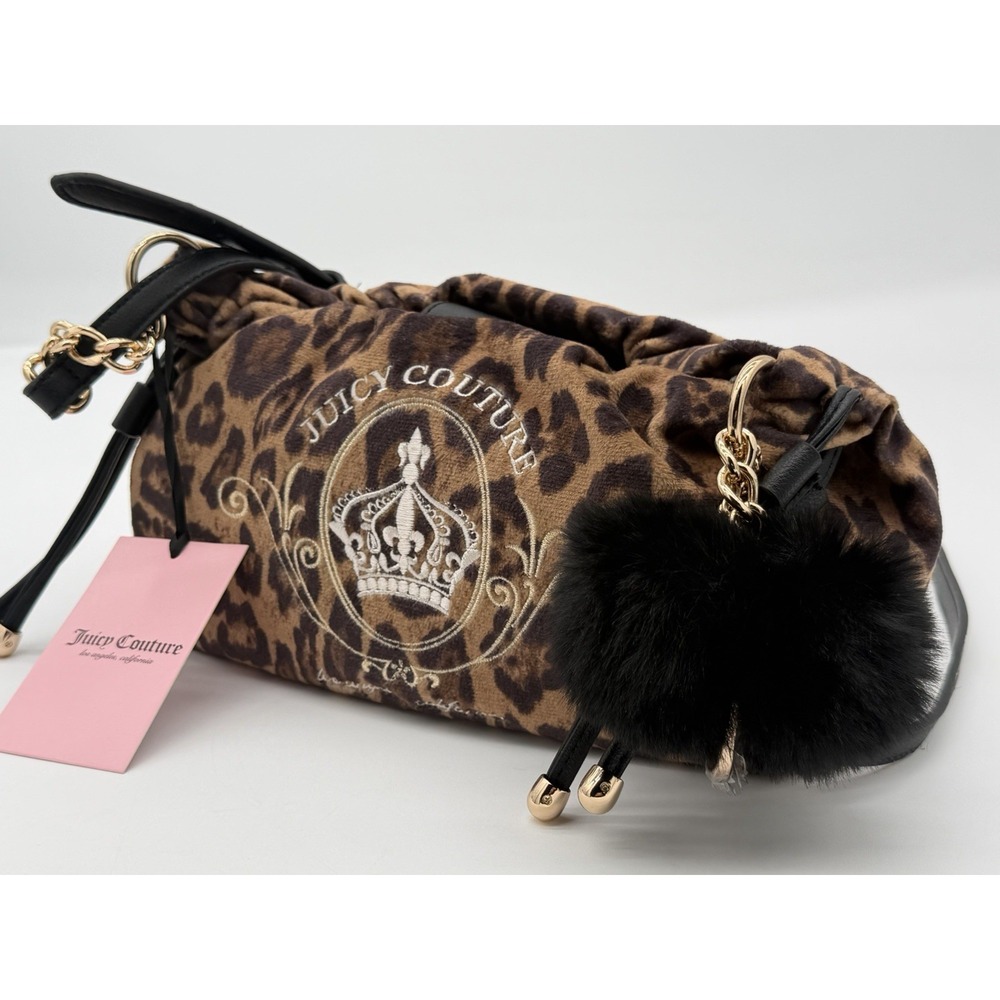 ($79 MSRP) NWT Juicy Couture Maginifique Leopard Natural Print Crossbody Bag